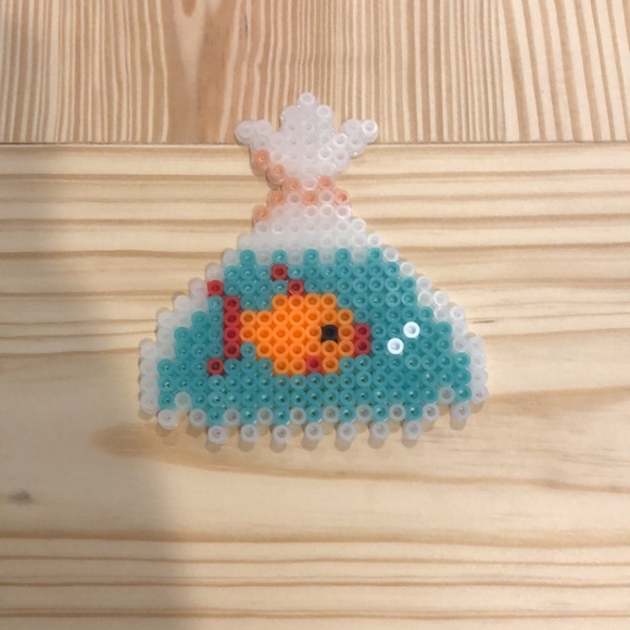 Perler Bead Fish In A Plastic Bag - Picture 3 of 4